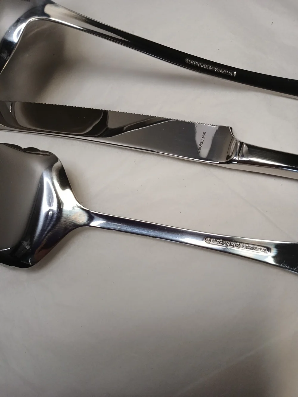 Gorham Silver-Tone Cake Server, Knife & Ladle Set